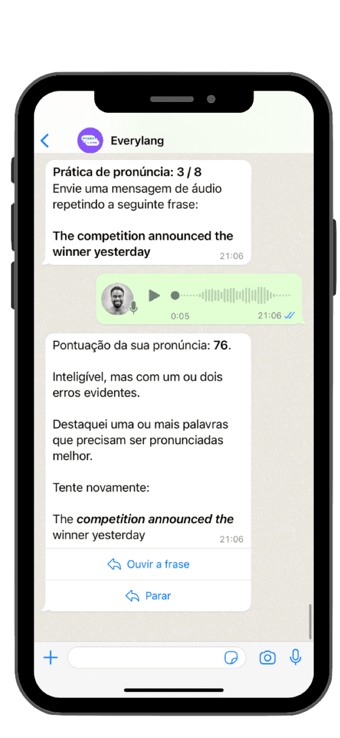 Feedback de Pronúncia