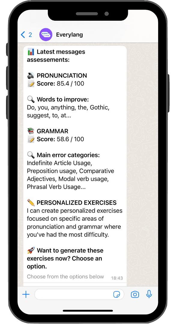 Everylang - Imersão em Idiomas pelo WhatsApp